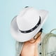 thumbnail image 4 of Sombrero de vaquero Jinwen estilo occidental de fieltro blanco, 4 of 8
