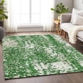 thumbnail image 5 of HomeRoots 675440 5 x 8 ft. Emerald & Ivory Abstract Transitional Washable Machine Made Rectangle Area Rug with UV Protection, 5 of 9