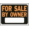 Hy-Ko Plastic for Sale By Owner Black and Orange Sign, 8.5 x 12 inch, Text Box