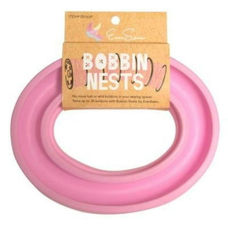 Vise Bobbin Holder - Bobbin Nest~Pink, Bobbin Ring,Storage,Holder, Regular Size, Holds up to 30 Bobbins By Ever Sewn