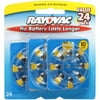 rayovac hearing aid battery, size 10, 24 batteries
