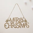 thumbnail image 5 of Yoyauz 2 Pieces Merry Christmas Wood Cutout Christmas Wooden Hollow Ornament Tree Decorations Wooden Hollow Letter Religious Christmas Tree Hanging Pendant Decor Xmas Holiday Hanging Crafts, 5 of 6