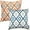 Orange & Blue Diamond, variant on 18×18 Inch Outdoor Lumbar Pillows Pack of 2 Colors Waterproof Throw Pillows with Insert Rectangular Decorative Garden Cushion for Home Furniture Patio Coach Sofa
