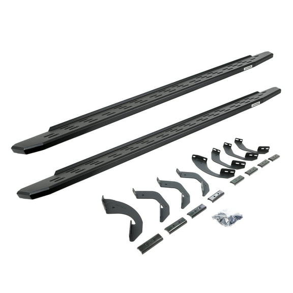Go Rhino 69643687PC RB30 Running Boards with Mounting Bracket Kit - Crew Max Only For Toyota 22-24 Tundra (Crew Cab Pickup)