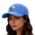 thumbnail image 4 of CFMIURAN Adjustable Dad Hat, Hand Embroidered Flower Design Baseball Cap, 4 of 5