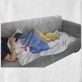 thumbnail image 6 of Watercolor Animal Soft Flannel Fleece Throw Blanket, Mother and Stroller Baby New Born Childhood Family Design, Cozy Plush for Indoor and Outdoor Use, 60" x 80", Azure Blue Yellow Red, by Ambesonne, 6 of 6