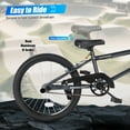 thumbnail image 4 of 20" Freestyle BMX Bike with 4 Pegs,Kids Bicycle for Teen Beginner, Age 7-14 Years,Gray, 4 of 9