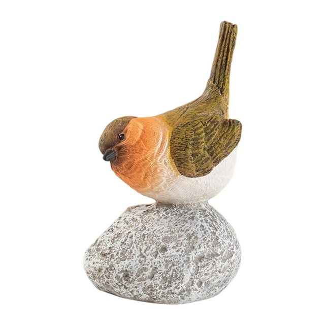 Estatua de pájaros con decoración de escultura de resina de piedra Amigos de regalo Cañas de regalo de pájaros Ornamento para el jardín del balcón del 65x6x12cm