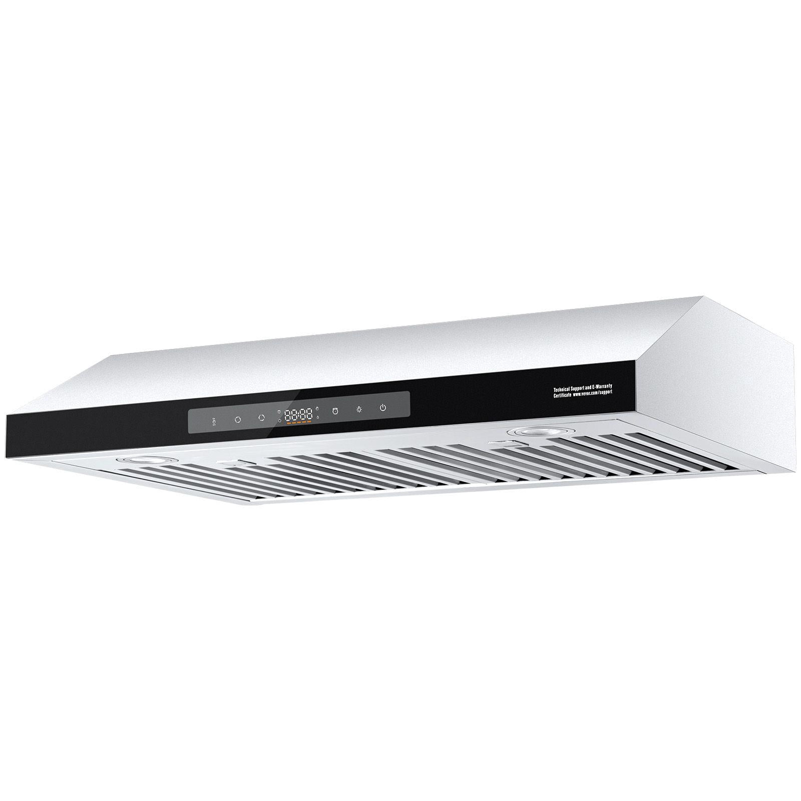 30 Inch Under Cabinet Range Hood 900CFM Dual Motor Stainless Steel Kitchen Vent with Gesture Touch Control LED Light 4 Speed Exhaust Fan
