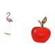 thumbnail image 5 of Estatua de flamenco de resina, escultura de ave, figura de fruta artificial, adorno de cerámica con patrón de plumas en relieve, ideal para sala de es, 5 of 8