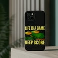 thumbnail image 4 of DistinctInk Tough Case for Apple iPhone 14 (6.1" Screen), Compatible with MagSafe Charging - Life A Game Money How Keep Score, 4 of 6