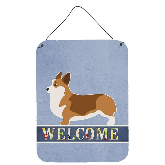 Carolines Treasures BB5524DS1216 Corgi Welcome Wall or Door Hanging Prints
