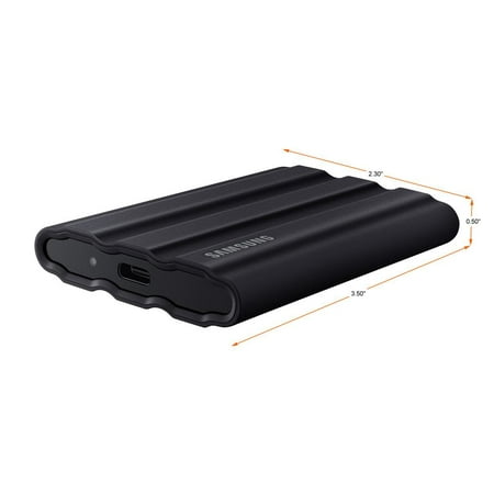 Samsung - T7 Shield 1TB, External USB 3.2 Gen 2 Rugged SSD IP65 Water Resistant - Black