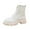 Beige, variant on Women Fashionable Casual Versatile Trendy Cool Casual Versatile Round Toe French Thick Heel Solid Color Women's Boots Beige 5.5
