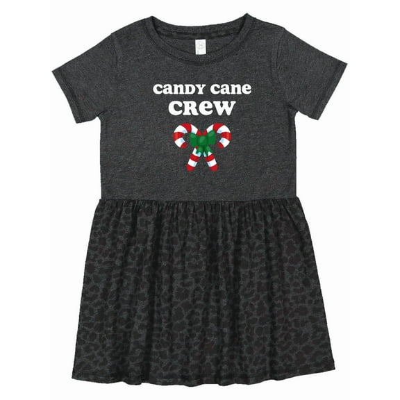 Inktastic Candy Cane Crew Girls Toddler Dress