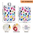 thumbnail image 5 of Yayeee 2 Pack Qtip Holder Bathroom Cotton Swab Canister with Lid Clear Dispenser Set, Yellow Retro Shapes, 5 of 6