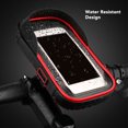 thumbnail image 3 of Sacs de Vélo, Pochette de Cyclisme Résistante à l'Eau avec Écran Tactile Sensible et Visière Solaire Double Fermeture Éclair, Support Rotatif à 360 Degrés Sac de Rangement pour Téléphone de Vélo pour Hommes Cadeaux de Cyclisme, 3 of 7