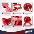 thumbnail image 4 of Lazo de regalo Mifflin-USA, rojo metálico, 45 cm, impermeable para coche, 4 of 7