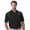 Black, variant on Monterey Club Men's Triangular Emboss Texture Golf Polo Shirt #1219
