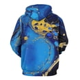 thumbnail image 3 of Blue Gold Abstract Art 3D Print Hoodie Men Women Autumn Thin Pullover Sweatshirt Vintage Streetwear Tops, 3 of 6