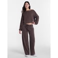 thumbnail image 2 of No Boundaries Mineral Wash Off the Shoulder Sweatshirt, Women's XXS-XXL, 2 of 6