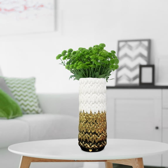 Decorative Vase,Decorative Flower Vase Pot Handicraft Vases,Ceramic Vases for Home Decor Centerpieces,Table Vase Flowerpot Office Events Ornament,Floral Arrangement Modern Shelf 12cmx30cm