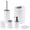 White, variant on 6-Piece Black Bathroom Accessories Set