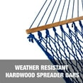 thumbnail image 6 of Bliss Hammocks Cotton Rope Hammock W/ Spreader Bar, 60-in. Wide, 450 lb. Capacity - Blue, 6 of 8