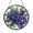 Acrylic 3.5 Inch, variant on Purple Blue Floral Stained Glass Style Suncatcher Window Decor, Botanical Hanging Art Panel, Decorative Glass Ornament for Room or Sunroom
