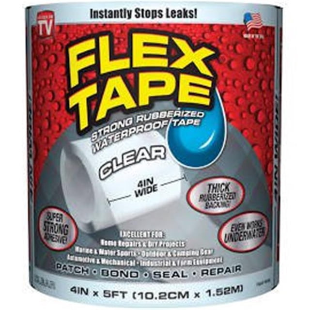 Swift Response 5 ft. x 4 in. Clear Waterproof Repair Flex Tape