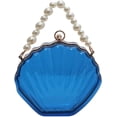 thumbnail image 1 of LHSHID Women Acrylic Evening Clutch Bag Shell Clutch Purse Transparent Stadium Approved Crossbody Shoulder Handbag with Pearl, 1 of 7