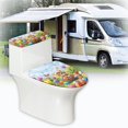 thumbnail image 5 of HELLHERO Comfortable and Practical - Universal, Adjustable Toilet Cover for Bathroom Accessories, Elastic Bottom Cats and Easter Eggs, 5 of 7