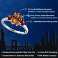 thumbnail image 2 of Gem Stone King 925 Sterling Silver Ecstasy Mystic Topaz and Red Garnet Engagement Ring for Women | 2.74 Cttw | Oval 9X7MM | Gemstone November Birthstone | Size 6, 2 of 6