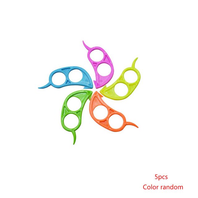 Random Color Plastic Handhold Portable Mini Fruits Fruit peeler Orange Lemon Plastic Mouse Opener Peeler Ring Kitchen Tools