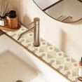 thumbnail image 2 of Yayeee Faucet Mat for Kitchen Sink 14.7" Diatomite Long Splash Guard Pad, Pastel Green Geometric, 2 Pack, 2 of 7