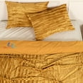 thumbnail image 3 of DecorAvenue Ultra-Luxe Crushed Velvet Duvet Cover Set, Boho Bedding Comforter Donna Cover Set, Twin Size 3 Pieces Set 1 Comforter Cover and 2 Pillow Shams Yellow Gold Color, 3 of 6