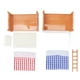 thumbnail image 5 of Litera de plástico para casa de muñecas, litera para muñecas con mini muebles de casa de muñecas Mini litera de plástico para muñecas con escalera de diseño elevado, 5 of 8