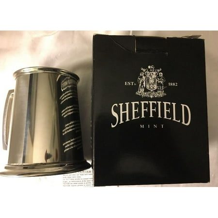 Pewter Glass Bottom - Sheffield England Tankard Mug Cup Pewter Glass Bottom HandMade