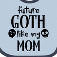 thumbnail image 4 of Inktastic Future Goth Like My Mom with Skulls Boys or Girls Baby Bib, 4 of 4