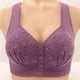 thumbnail image 1 of Puntoco Bralettes para mujer, estilo sin aros de acero, estampado, fruncido, botón central, ropa interior transpirable, sujetador de uso diario, 1 of 5