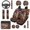 Deer Camo Forest, variant on XYZCANDO Ghost Pumpkin 14 Pack Car Seat Covers Full Set Steering Wheel Cover Auto Center Console Pad Seat Belt Pads Headrest Covers Cup Coasters for Most Cars SUVs Sedans