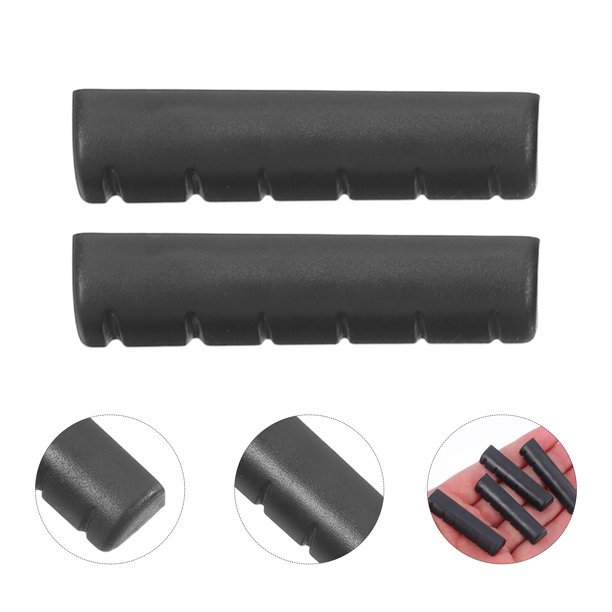 MERRYHAPY 4Ud Accesorios Para Guitarra Nut Plástico Pre Ranurado Negro Para Guitarra Eléctrica Y Acústica