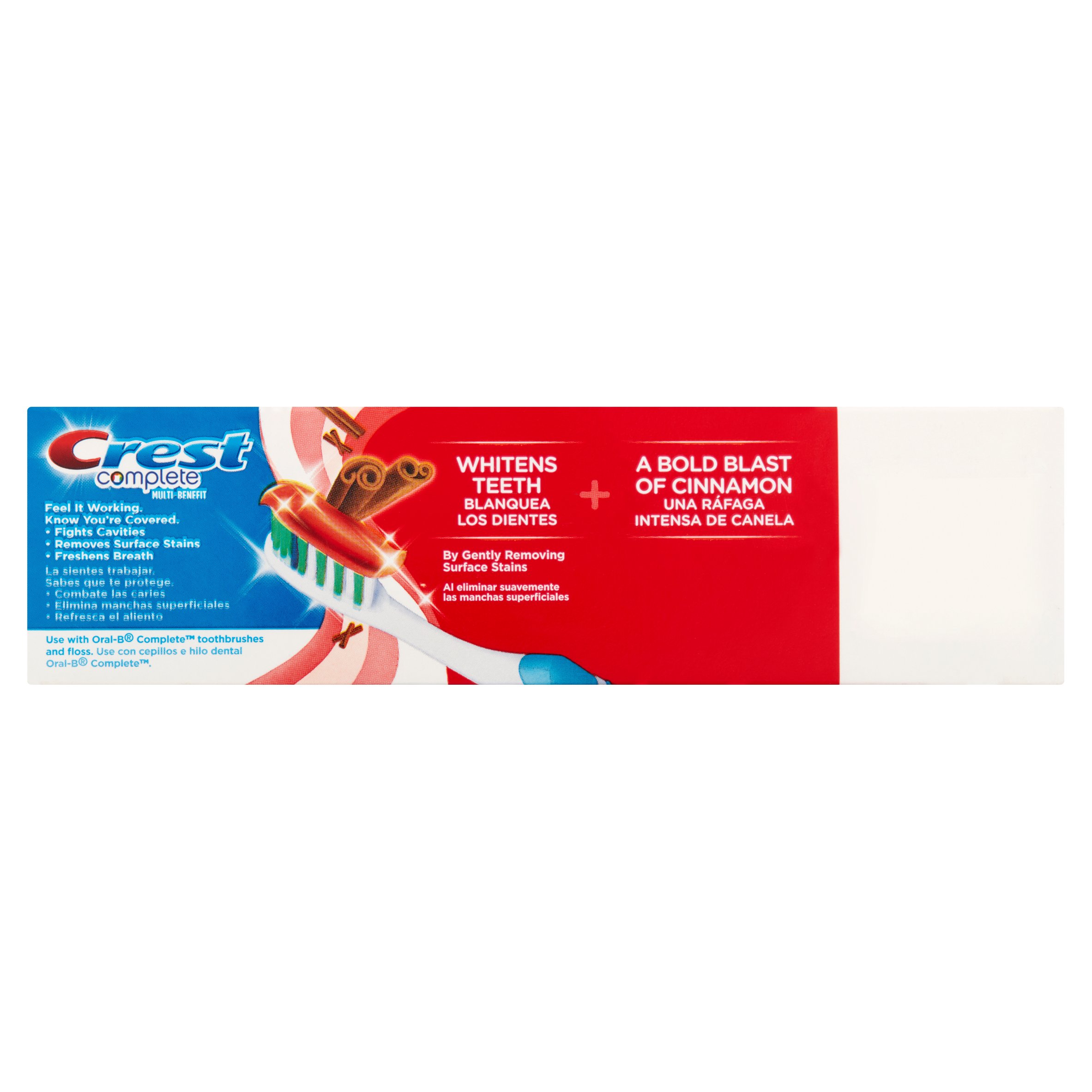 Crest Plus Complete Whitening Fluoride Toothpaste, Cinnamon, 6.0 oz - image 3 of 4