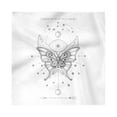 thumbnail image 1 of Alchemy Decorative Satin Napkins Set of 4, Vintage Engraved Style Butterfly with Arrow Eye and Geometrical Shapes Muted Tones, Square Fabric Party & Dinner Napkin, 12", Grey White, by Ambesonne, 1 of 2