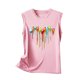 thumbnail image 5 of ICHUANYI Clearance Casual Women's Round Neck Summer Sexy Gradient Print Regular Women's Sleeveless Top(Pink, M) ICHUANYI WER2023080902926, 5 of 5