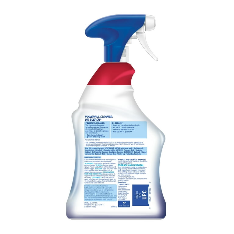 Lysol Power White & Shine Multi-Purpose Cleaner with Bleach 32oz Spray  Bottle