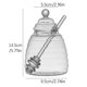 thumbnail image 2 of 1 Juego de Recipientes para Almacenar Miel en Forma de Panal de Vidrio de Borosilicato Alto con Cucharón y Tapa, Ideal para Fiestas en Casa L, 2 of 5
