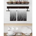 thumbnail image 3 of Black Geometric Kitchen Dish Towels for Drying Dishes Set of 2, Modern White Stripe Abstract Distortion Art Waffle Weave Microfiber Hand Tea Bathroom Towels Quick Dry & Absorbent Towel 15.7x23.6, 3 of 7