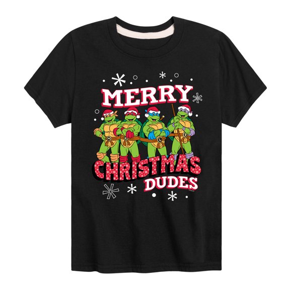 Teenage Mutant Ninja Turtles - Merry Christmas Dude Boys' Short Sleeve Graphic T-Shirt
