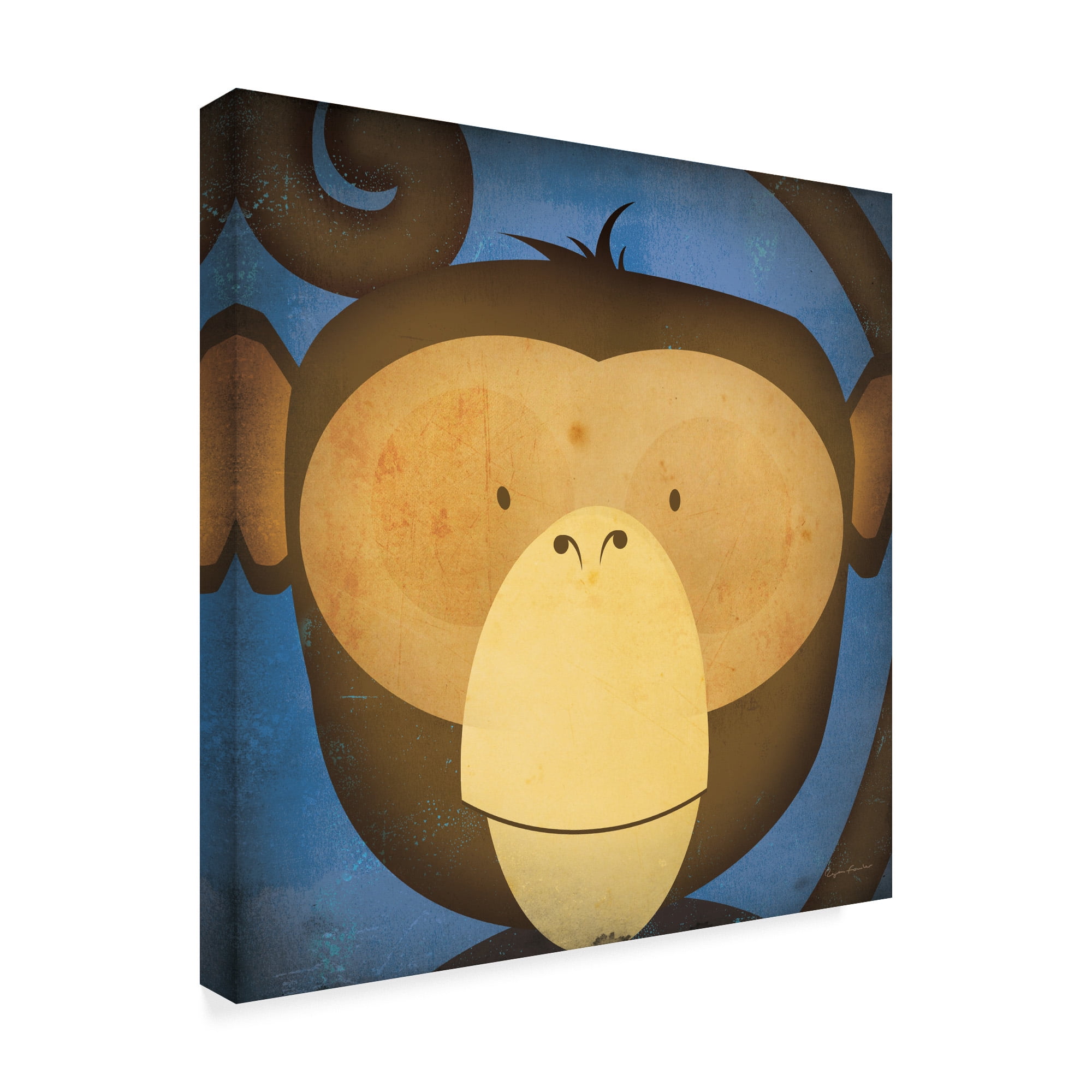 Trademark Fine Art 'Monkey Wow' Canvas Art by Ryan Fowler